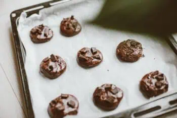 cookies on a baking sheet before baking Making room for whimsy